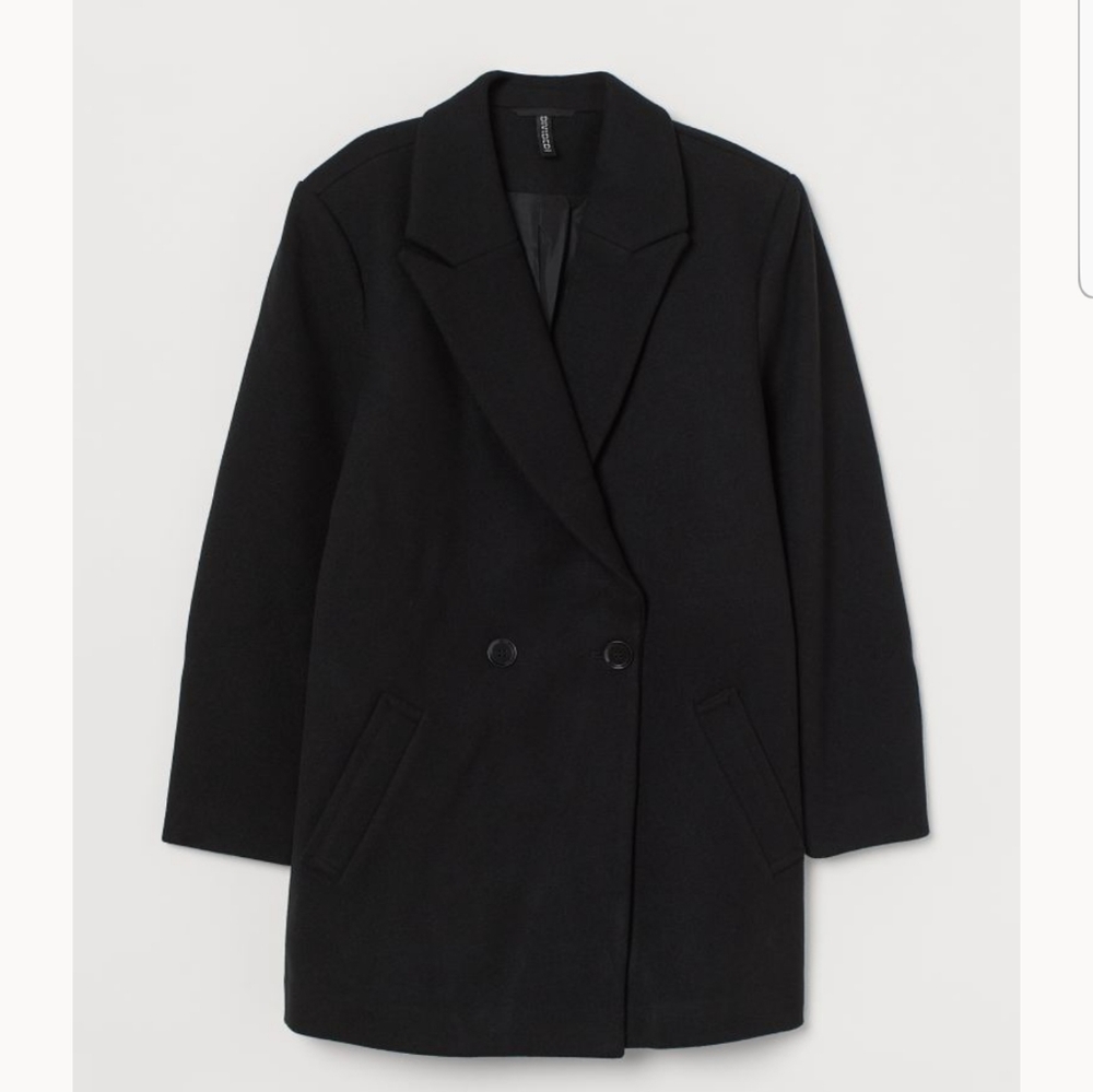 H&M black double breast jacket.